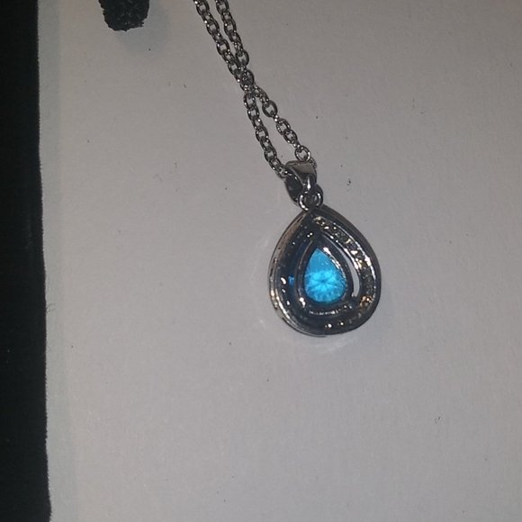 nikola valenti Jewelry - Nikola Valenti white gold plated Austrian blue gem